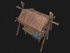 Medieval Bazaar Tent Modelo 3D