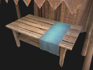 Medieval Bazaar Tent Modelo 3D