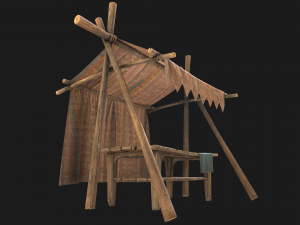 Medieval Bazaar Tent Modelo 3D