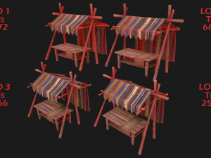 Market Stand 3D 模型