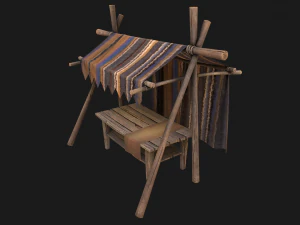 Market Stand 3D Model