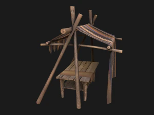 Market Stand 3D Model