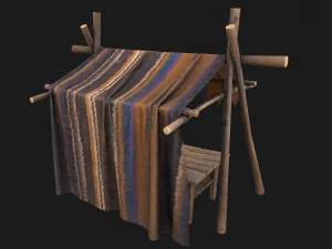 Market Stand 3D Model