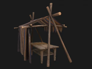 Market Stand 3D Model