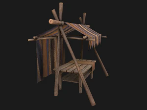 Market Stand 3D Model