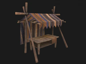 Market Stand 3D Model