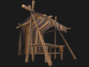 Market Stand 3D Model