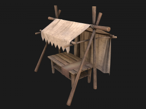 Market Cotton Stall 3Dモデル
