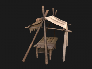 Market Cotton Stall 3Dモデル