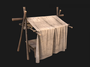 Market Cotton Stall 3Dモデル