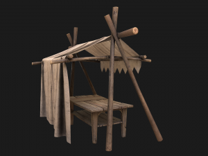Market Cotton Stall 3Dモデル