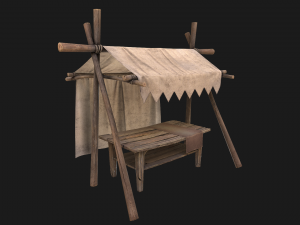 Market Cotton Stall 3Dモデル
