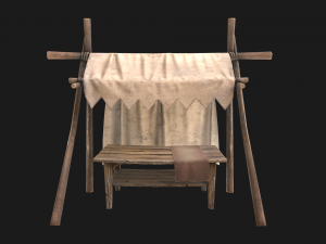 Market Cotton Stall 3Dモデル