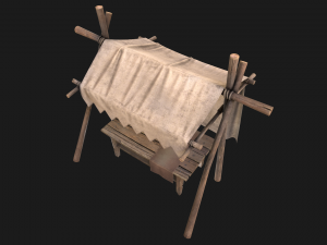 Market Cotton Stall 3Dモデル