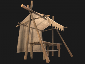 Market Cotton Stall 3Dモデル