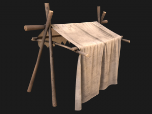 Market Cotton Stall 3Dモデル