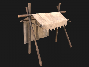 Market Cotton Stall 3Dモデル