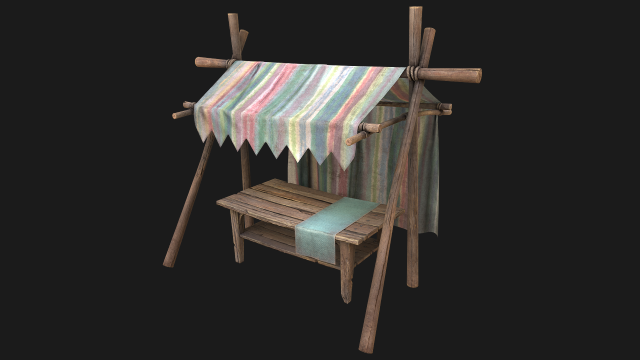 Fair Trade Stall 3D मॉडल .c4d .max .obj .3ds .fbx .stl .blend 