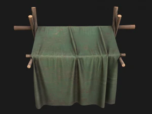 Army Market Tent 3D Model