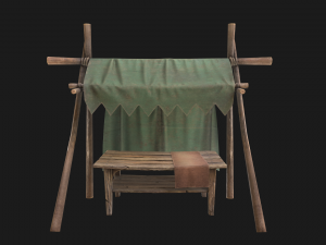 Army Market Tent 3D Model
