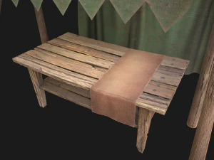 Army Market Tent 3D Model