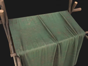 Army Market Tent 3D Model
