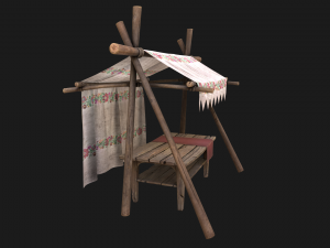 Market Stall Tent 3D मॉडल