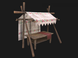 Market Stall Tent 3D मॉडल