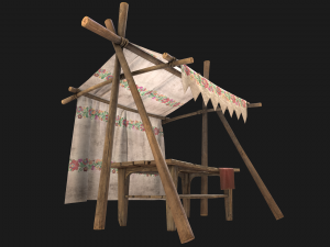 Market Stall Tent 3D मॉडल