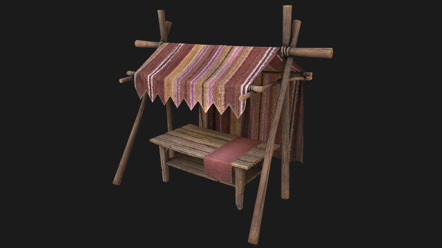Market Tent 3D Модель .c4d .max .obj .3ds .fbx .stl .blend 
