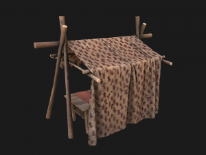 Medieval Market Tent Modelo 3D