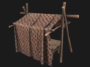 Medieval Market Tent Modelo 3D