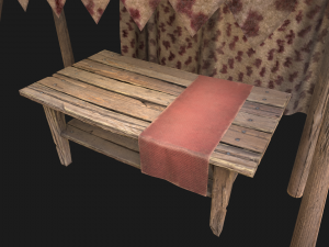 Medieval Market Tent Modelo 3D