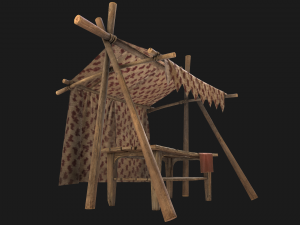 Medieval Market Tent Modelo 3D
