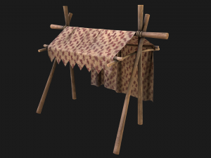 Medieval Market Tent Modelo 3D
