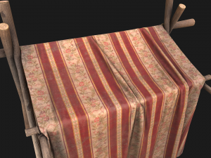 Market Stalls Red Tent Model 3D
