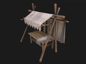 Medieval Market Stalls Tent 3D 模型