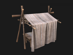 Medieval Market Stalls Tent 3D 模型
