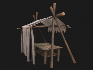 Medieval Market Stalls Tent 3D 模型