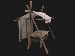 Medieval Market Stalls Tent 3D 模型