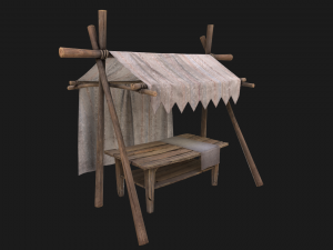Medieval Market Stalls Tent 3D 模型