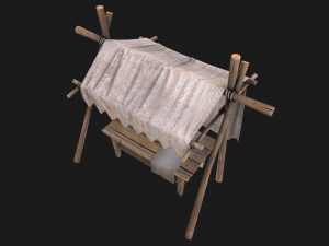 Medieval Market Stalls Tent 3D 模型