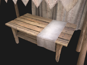 Medieval Market Stalls Tent 3D 模型