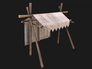 Medieval Market Stalls Tent 3D 模型