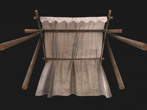 Medieval Market Stalls Tent 3D 模型
