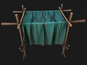 Market Stalls Blue Tent Modèle 3D