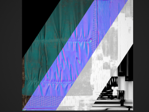 Market Stalls Blue Tent Modèle 3D