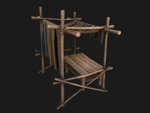Market Stalls Blue Tent 3D-Modell