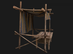Market Stalls Blue Tent 3D-Modell