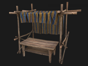 Market Stalls Blue Tent 3D-Modell